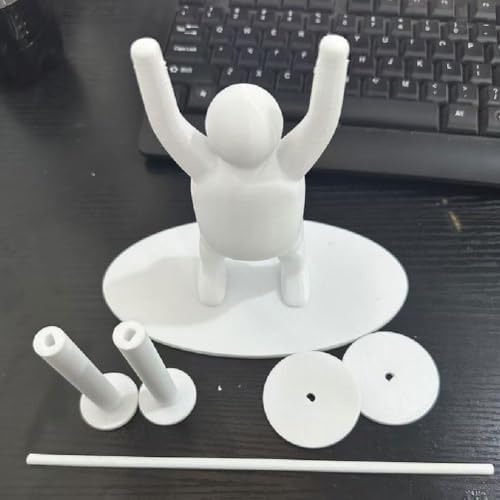 Funny Weightlifter Toilet Roll Holder 3D Printed Bathroom Decor