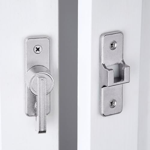 INIRET 2-Pack Heavy Sliding Barn Door Latches with Secure Lock