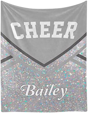 Cheer Gray Personalized Baby Blanket 30x40 Inch