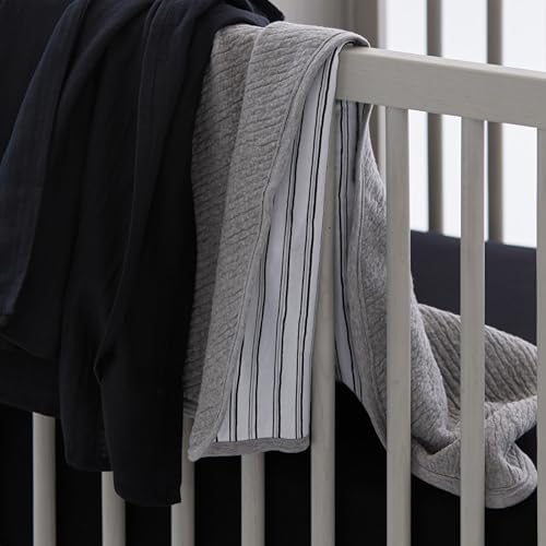 HonestBaby Organic Cotton Crib Sheets Set - Light Blue Pattern