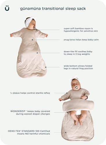 GUNAMUNA 10 TOG Transitional Swaddle Bag for Babies 3-6 Months
