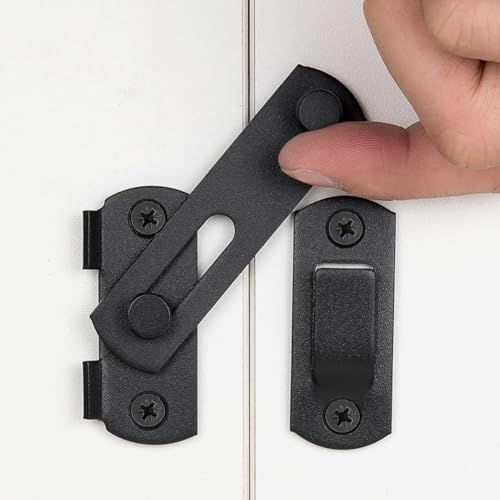 INIRET 8-Pack Matte Black Stainless Steel Gate Latches