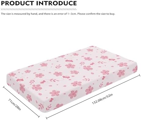 Cherry Blossom Pink Fitted Crib Sheet 28x52