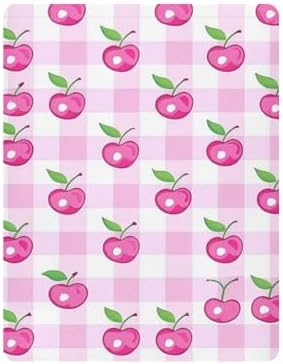 ALAZA Pink Cherry Buffalo Plaid Crib Sheets for Girls and Boys