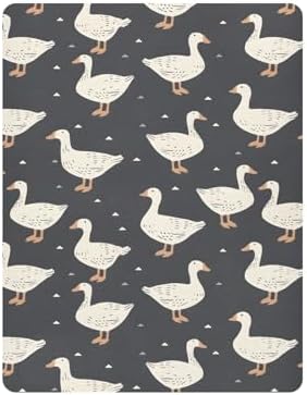 ALAZA Duck and Goose Crib Sheets for Girls and Boys