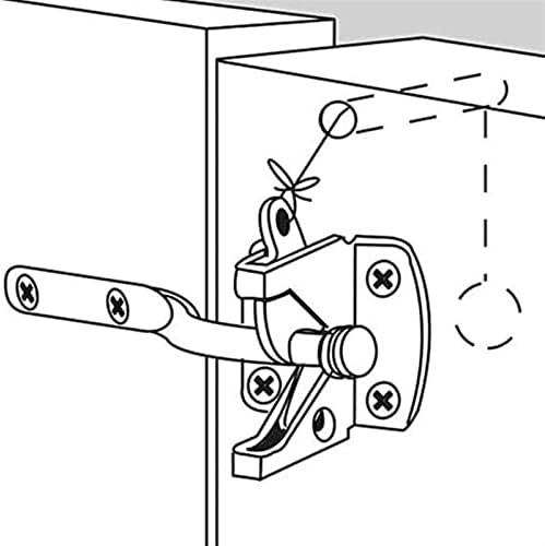 SHAUNI 2Pcs Steel Black Gate Latch Automatic Lever Lock