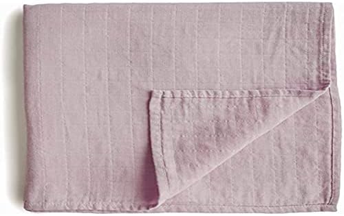 Mushie Muslin Baby Swaddle Blanket Soft Mauve