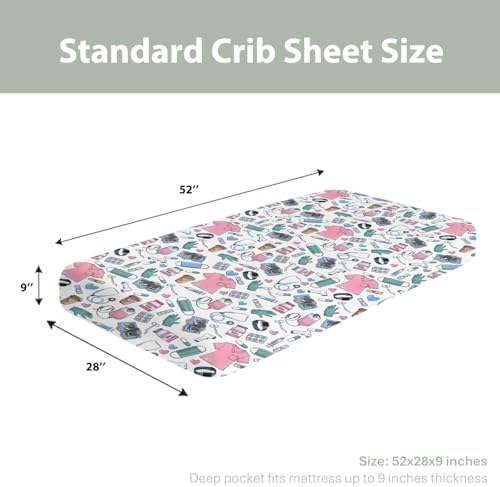 Soft Stretchy Pink Crib Sheets for Baby and Toddler