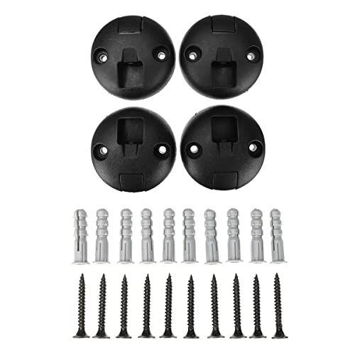 COMOMY Gate Wall Mounts and Screws - Black
