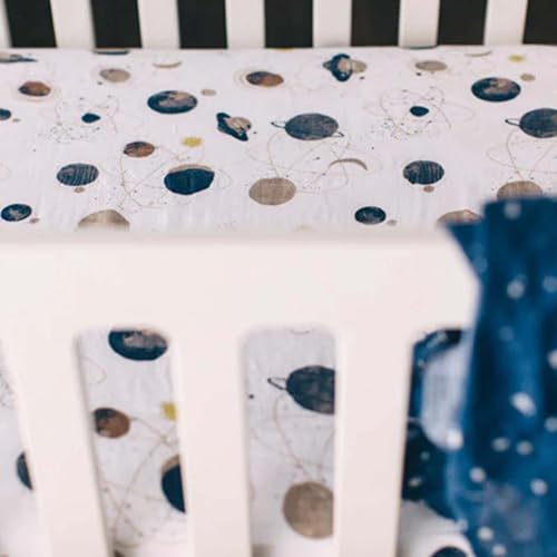 Little Unicorn Premium Crib Sheet - Planetary Design