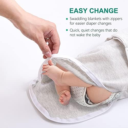 Hakochia Swaddle Blanket with Zipper 3 Pack