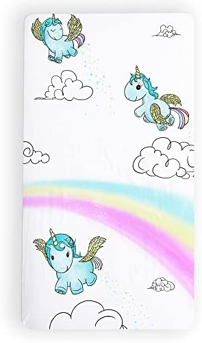 JumpOff Jo Fitted Crib Sheet - Unicorn Pixie Dust 28x52