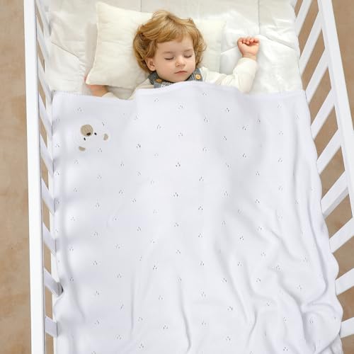 Mimixiong Organic Cotton Baby Blanket 40x30 Inch