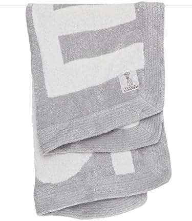 Little Giraffe Dolce Love Throw Blanket 45x59 Silver White