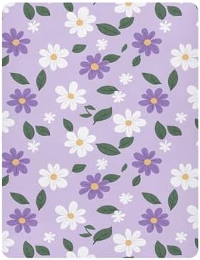 MNSRUU Crib Sheets Purple White Daisy Soft Breathable