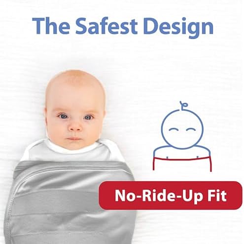 Bebon Safer Swaddle - Safety Snaps Adjustable Length 100 Cotton