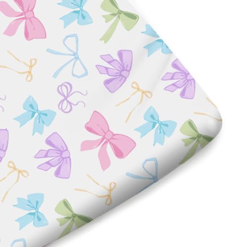 Spring Pastel Bows Crib Sheets 52x28 1