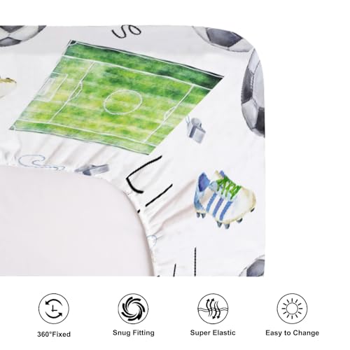 KASTLEE Soccer Baby Crib Sheets 52x28