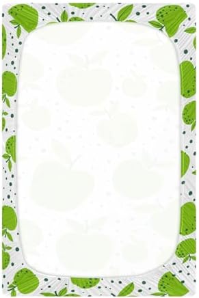 KICPOAY Green Apples Polka Dot Crib Sheets 1