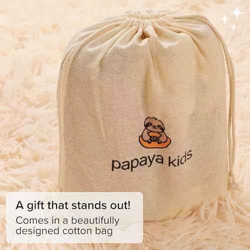 Papaya Kids Muslin Swaddle Blankets 2-Pack Bamboo Viscose Cotton
