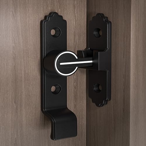 90 Degree Sliding Door Latch Handle Kit Black