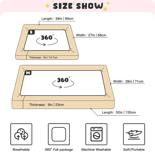 SHJI Baby Crib Sheet with Paw Prints Design 52x28in