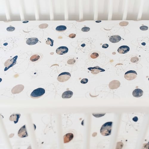 Little Unicorn Premium Crib Sheet - Planetary Design