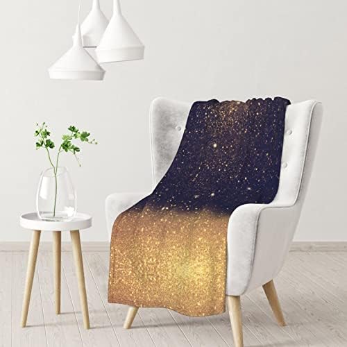 Xisover Gold Black Glitter Swaddle Blanket for Baby
