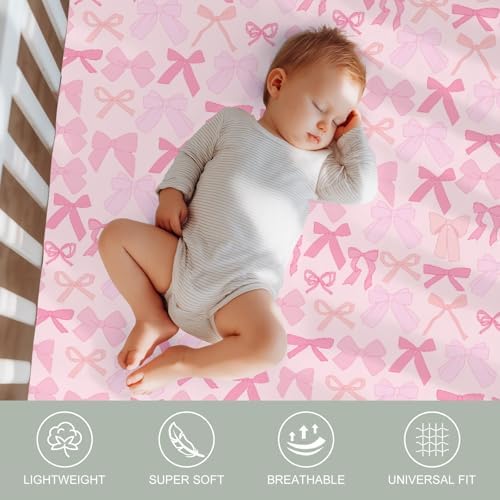 Spring Pastel Bows Crib Sheets 2 Pack