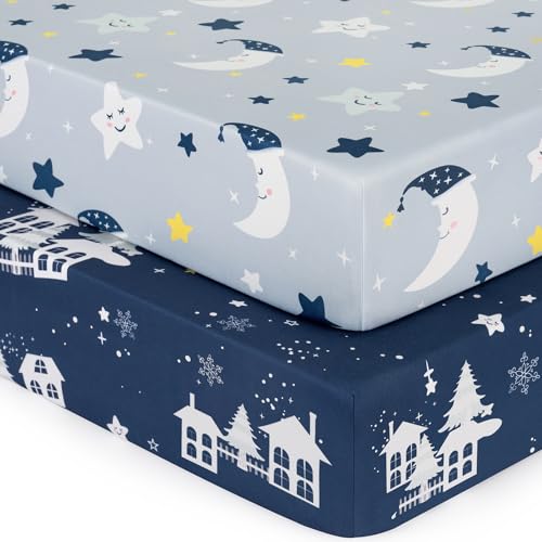 Yukkidds Pack Play Sheets 2 Pack Dark Blue