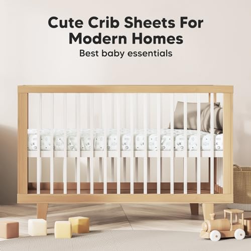 KeaBabies 2-Pack Bamboo Crib Sheets - Woodland Design