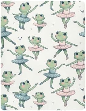 ALAZA Ballerina Frogs Crib Sheets for Kids