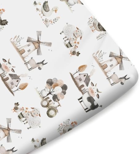 KASTLEE Boho Farm Animals Crib Sheets 52x28