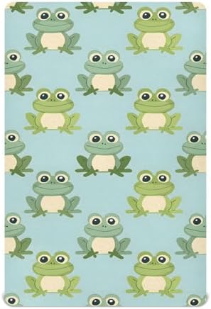 ALAZA Frog Green Forest Green Crib Sheets for Boys and Girls