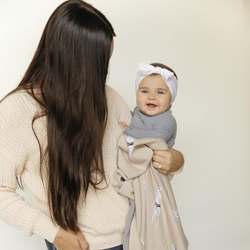 Bleu La La Knit Swaddling Blanket - Llama Pink