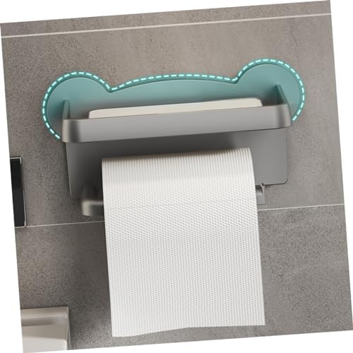 TEHAUX Wall Mount Toilet Paper Holder Double Design No Drill Installation