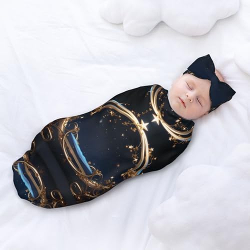 WZYCWB Fine Baby Swaddle Set with Headband