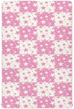KICPOAY Fitted Crib Sheets with Stretchy Elastic Band