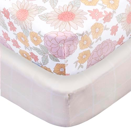 Gerber Baby Unisex Crib Sheets Retro Floral One Size