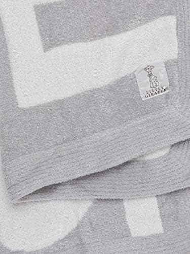 Little Giraffe Dolce Love Throw Blanket 45x59 Silver White