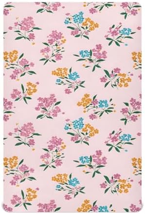 MNSRUU Crib Sheets for Boys Girls Gypsophila Print
