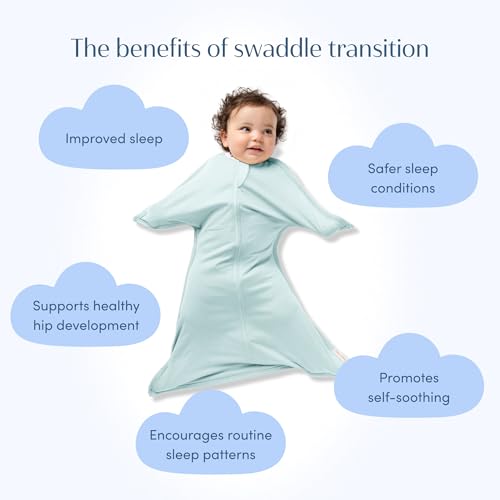 SleepingBaby Zipadee-Zip Transition Swaddle - Classic Mint Large 12-24 Months