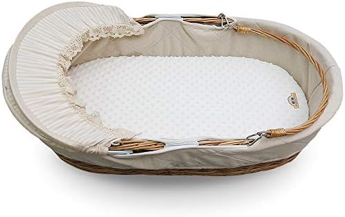 BlueSnail Soft Stretchy Minky Bassinet Sheets 2pk