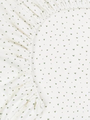 Under The Nile Organic Cotton Crib Sheet - Hearts 51 x 28