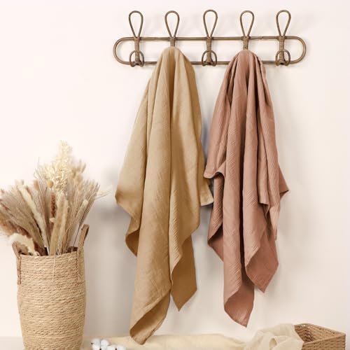 Baby Swaddle Blanket 2 Pack - Lightweight Breathable Muslin for Newborns