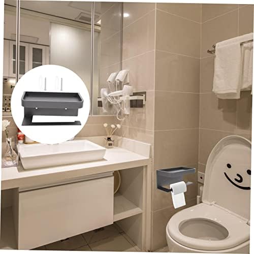 HEALEEP Wall-Mounted Toilet Paper Holder with Shelf 1
