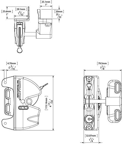 DD Technologies LokkLatch Gravity Locking Gate Latch Black 1