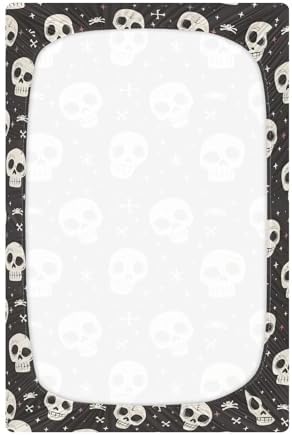 ALAZA Human Skeleton Crib Sheets for Girls and Boys