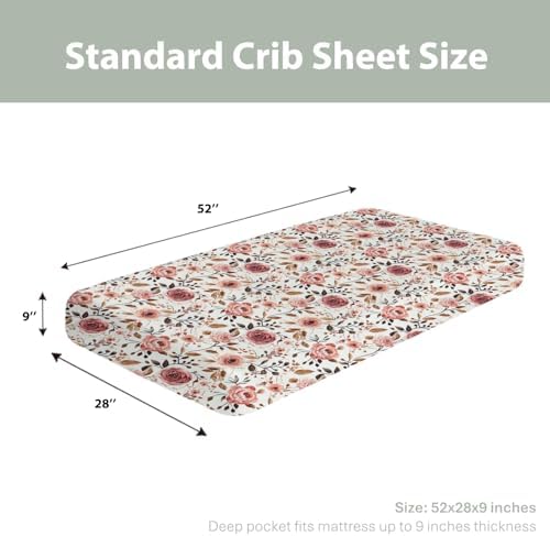 Vintage Wild Flowers Crib Sheets 52x28