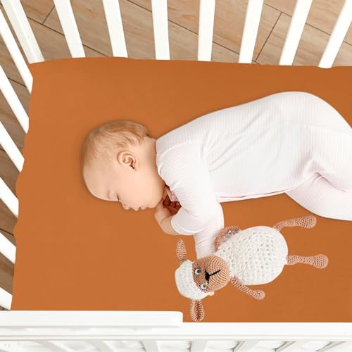 KEIGE Chocolate 02 Fitted Crib Sheet for Baby 1